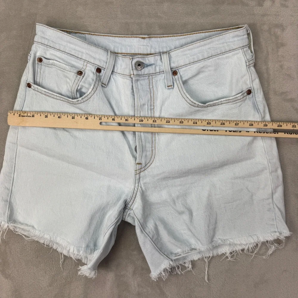 Levis 501 Shorts Womens 30 High Rise Cutoff Denim Summer Vintage Style